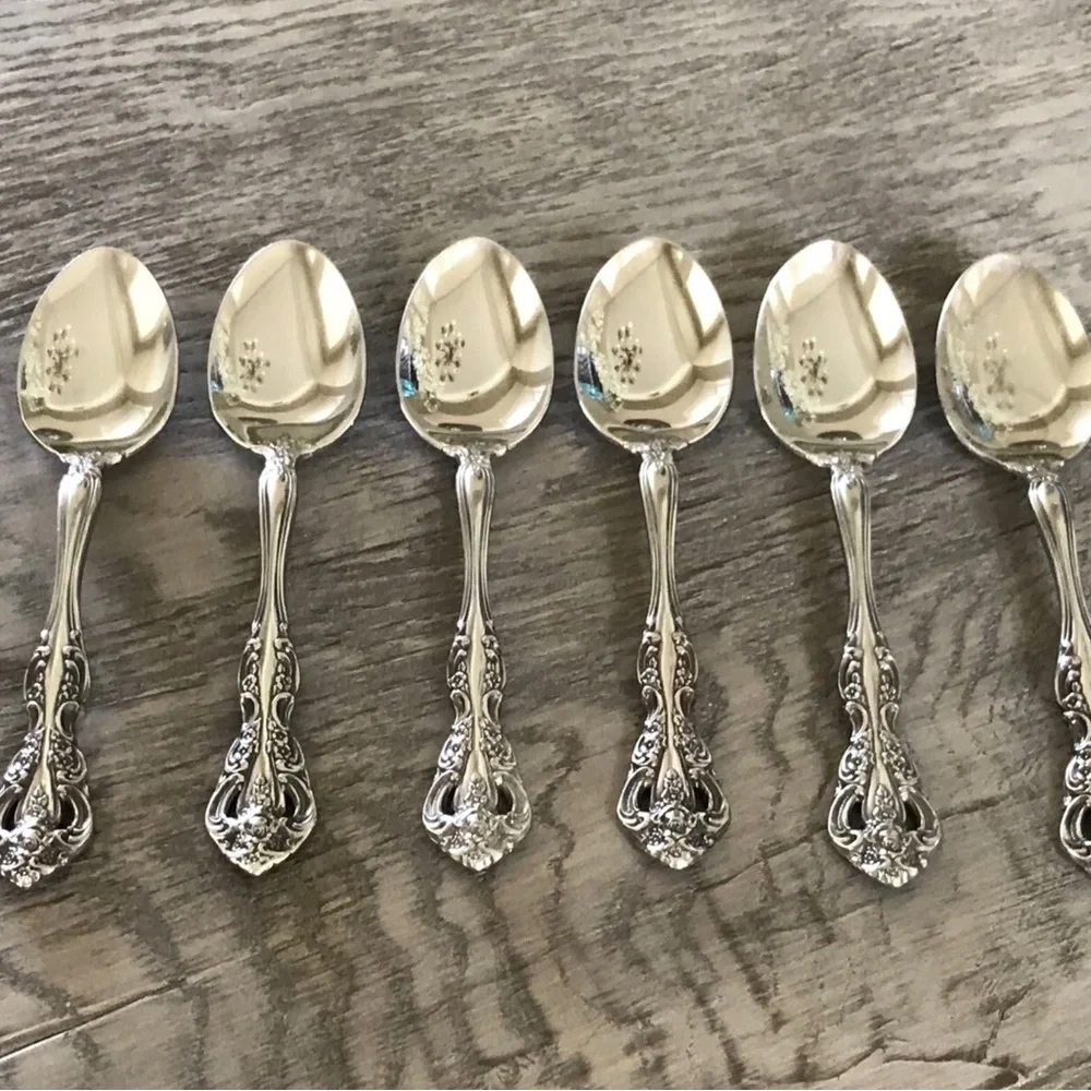 Oneida Michelangelo Cube Set of 6 Stainless Steel Teaspoons - Picture 2 of 8